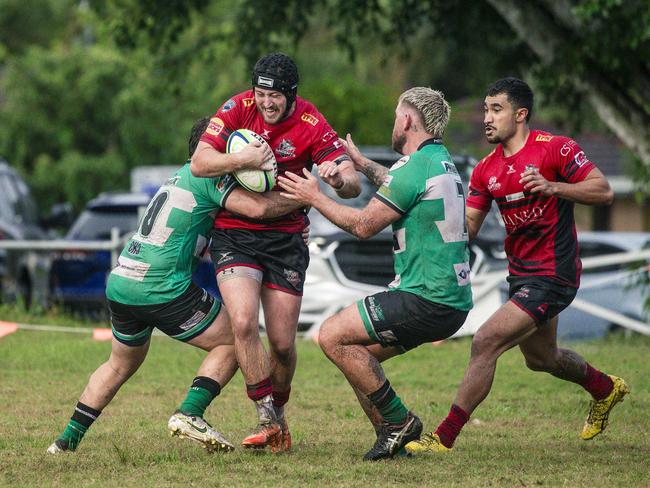 Griffith Uni Colleges Knights and Palm Beach Currumbin Alleygators at Heeb Street, Ashmore. Picture; Glenn Campbell