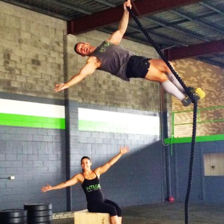 Hannah Clarke and Rowan Baxter at their gym