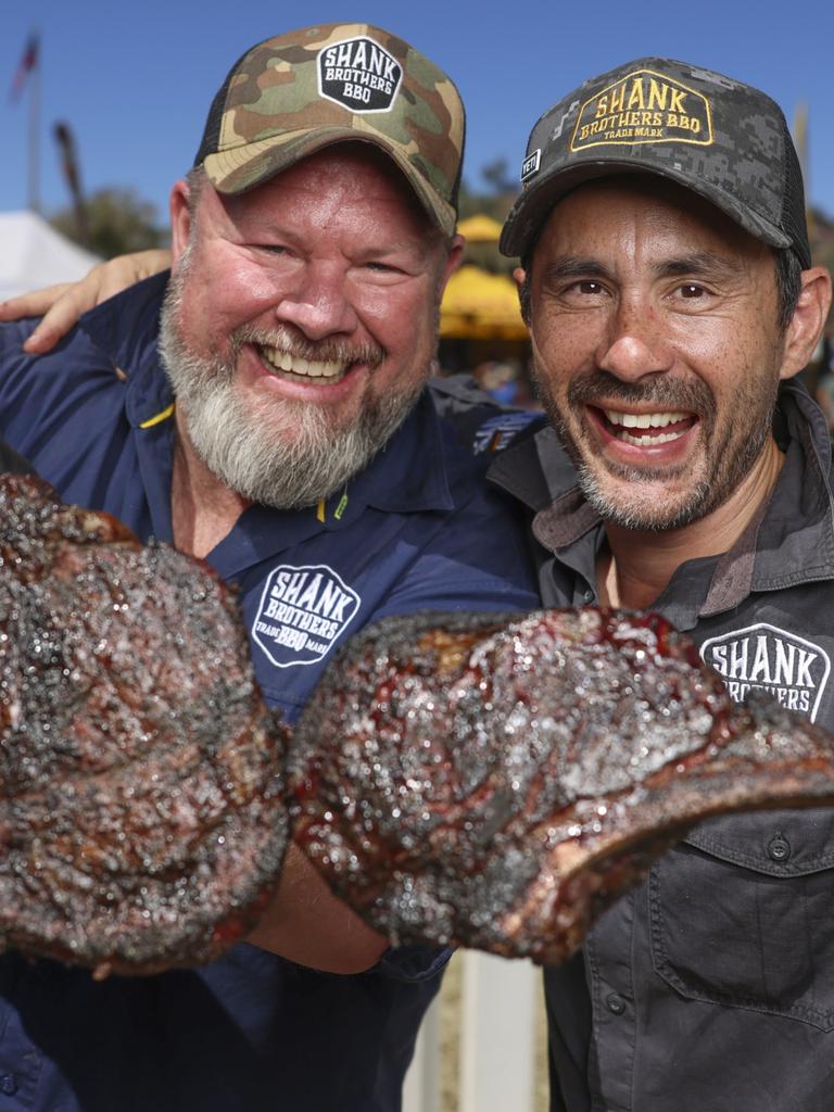 "The Shank Bros" at Mount Isa Mines Rodeo. Picture: Peter Wallis