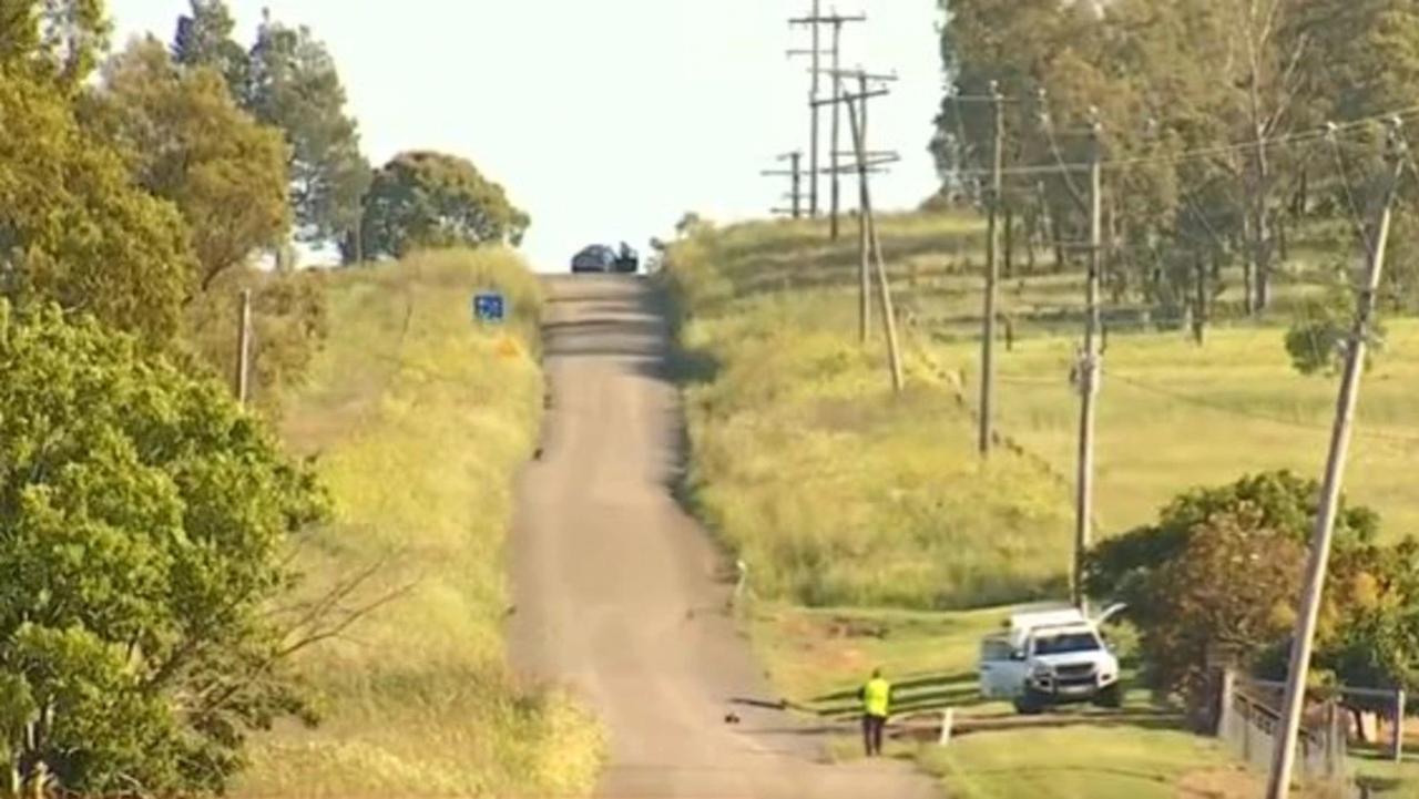 A teenage girl has died in a ute rollover near Warwick. Picture: 7 News Brisbane