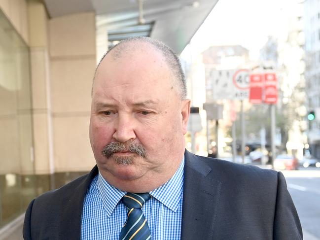 Robert ‘Bobby’ Cummings, a former Sutherland Loftus Pirates president and long-time junior league referee, leaves court on Tuesday after being spared jail time. Photo: Jeremy Piper