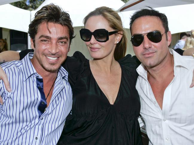 John Ibrahim and Mim Salvato with the late Charlotte Dawson.