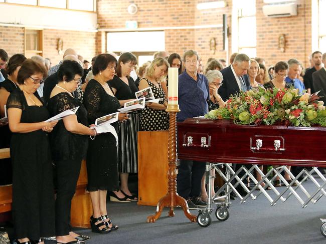 The funeral for Colin Burns was filled with loves ones, colleagues and RFS volunteers who paid tribute to the 2-year-old today. Picture: Tim Hunter.