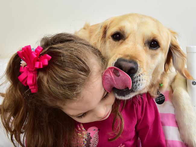 Hank with Madison, 6. Picture: Derrick den Hollander