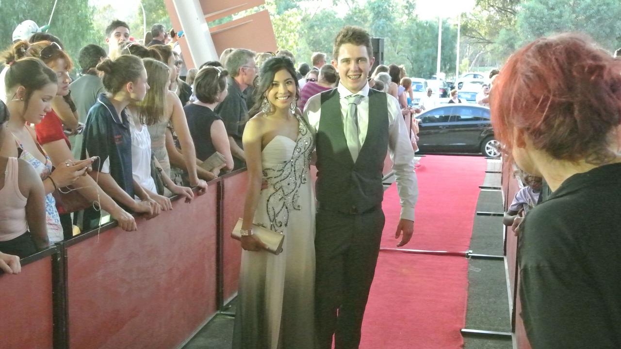 Celine Ociones and Abraham Ankers at the 2012 Our Lady of the Sacred Heart Catholic College formal at the Alice Springs Convention Centre. Picture: NT NEWS