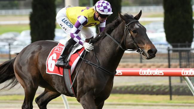 To watch Jamie Kah Kah ride out a ‘swooper’ like some latter-day Jim Johnson is as good as racing gets. Picture: Getty Images