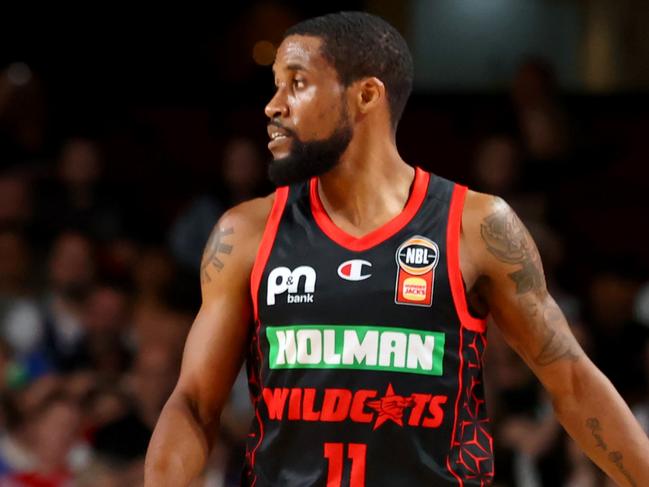 ADELAIDE, AUSTRALIA - DECEMBER 08: Bryce Cotton of the Wildcats during the round 11 NBL match between Adelaide 36ers and Perth Wildcats at Adelaide Entertainment Centre, on December 08, 2024, in Adelaide, Australia. (Photo by Kelly Barnes/Getty Images)