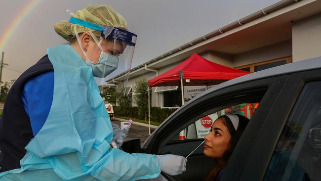 Resident Amreen Khan is tested at the Crossroads Hotel. Picture: Gaye Gerard