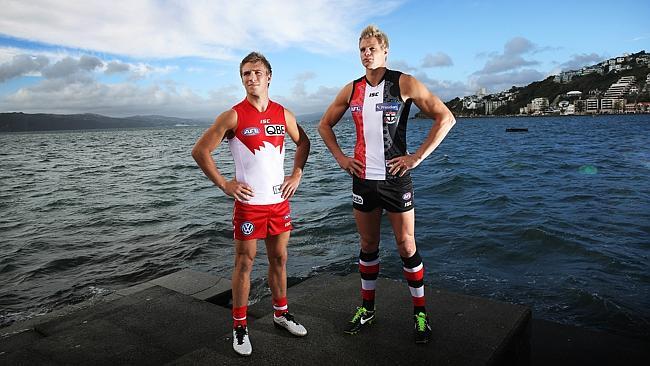 Sydney and St Kilda played the first regular season game outside of Australia in New Zealand on Anzac Day in 2013. Picture: Phil Hillyard