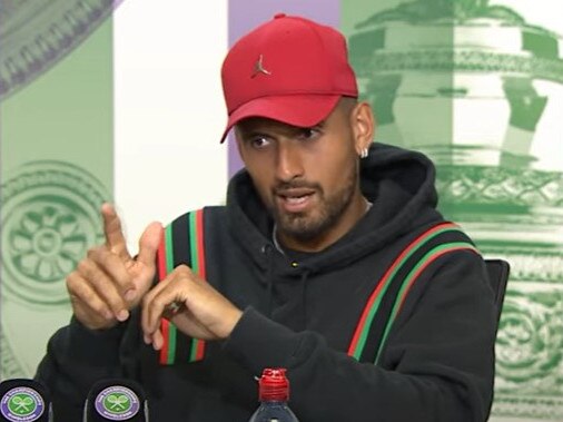 Nick Kyrgios 'liked' that a reporter tried to 'bait' him. Picture Wimbledon