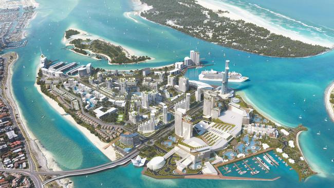 ASF consortium’s plan for the Wavebreak Island cruise ship terminal.