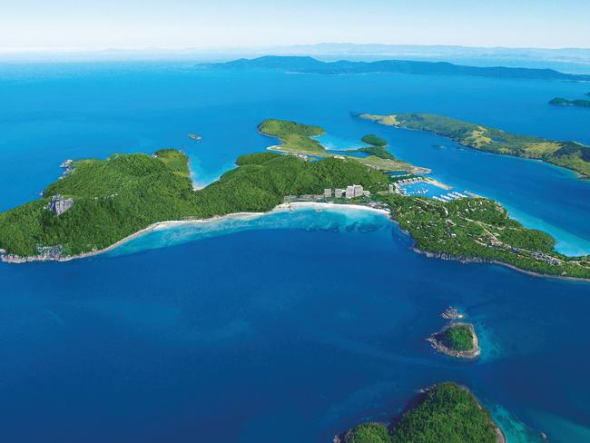 ESCAPE: QUEENSLAND ISLANDS  ..  aerial of Hamilton Island