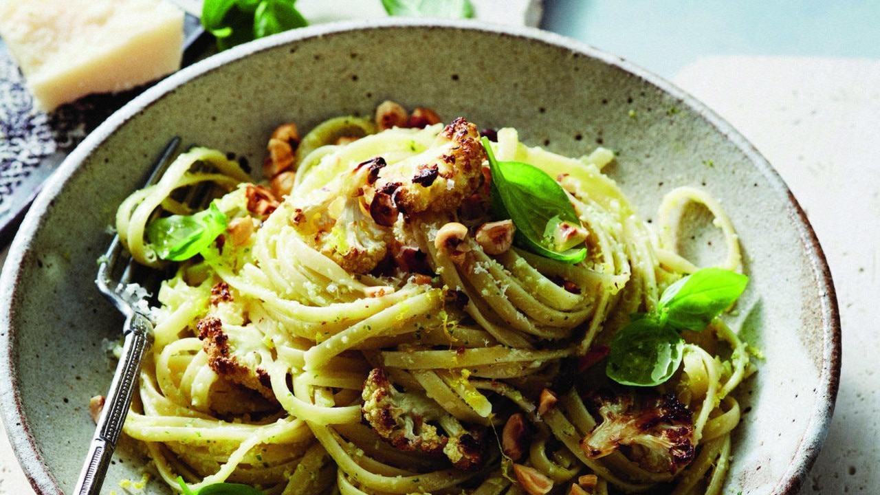 Linguine with roast cauliflower. Photo: Guy Bailey.