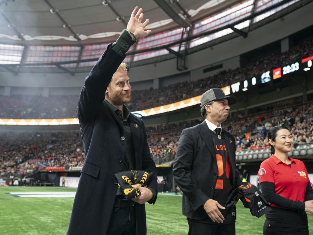 The royal waves to the crowd in Vancouver. Picture: Getty Images