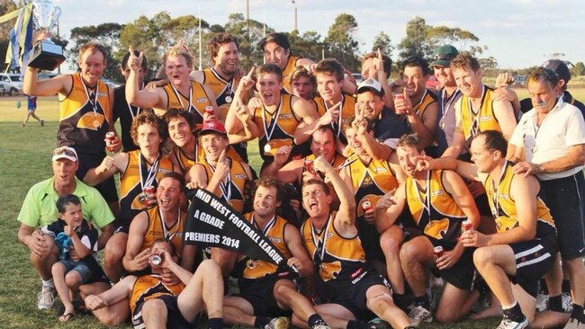 West Coast Hawks’ 2014 premiership team. Picture: Supplied