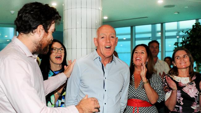 Warren Young reacts in shock after the award is announced. Photo: Scott Powick.