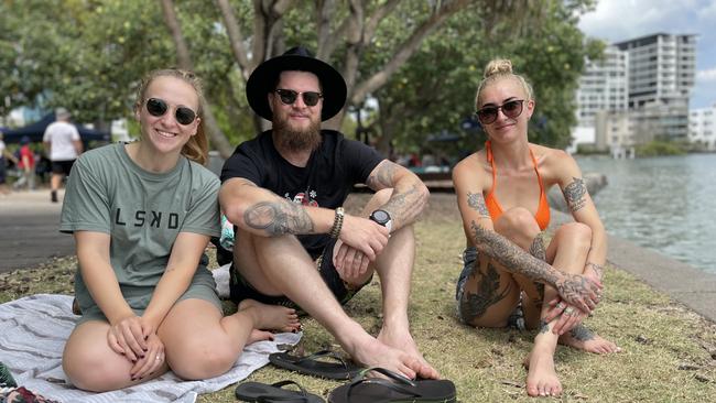 Natalie Lamont, left, Fraser Lamont, middle, and Meg Lancaster, right. Photo: Asa Andersen.