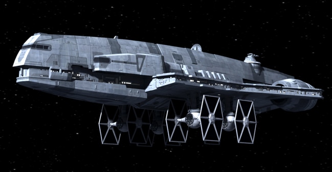 It wouldn’t look amiss as an imperial freighter in Star Wars, TBH. Picture: Wookiepedia