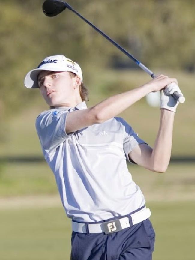 The teenage golfer is hoping to reach the top of his sport, globally. Picture: Supplied