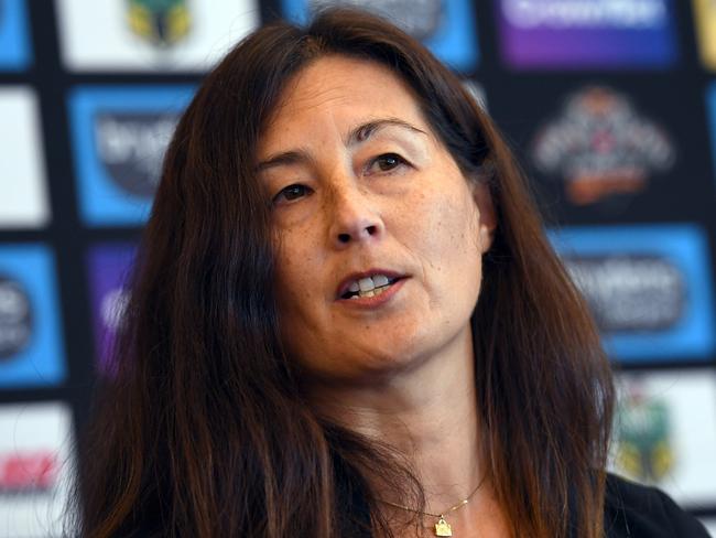 Wests Tigers NRL chair Marina Go welcomes the appointment of Megan Davis. Picture: AAP/Paul Miller