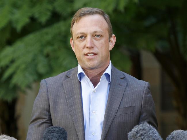 BRISBANE, AUSTRALIA - NewsWire Photos September 14, 2020: Deputy Premier of Queensland Steven Miles during a press conference in Brisbane. Picture: NCA NewsWire/Tertius Pickard