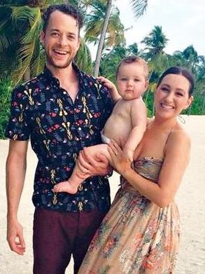 Hamish Blake, Zoe Foster and Sonny in the Maldives.