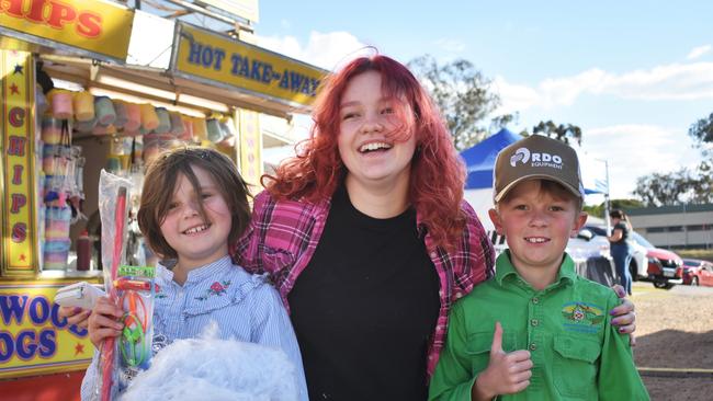 Jodie Voigt, Lillian Fritz, and Hayden Frtiz at the 2023 Gatton Show on Friday, July 21. Picture: Peta McEachern