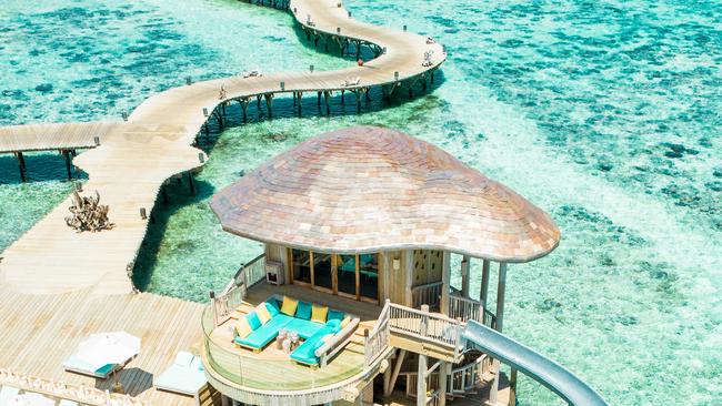 Out of the Blue Restaurant at Soneva Fushi. Picture: Soneva