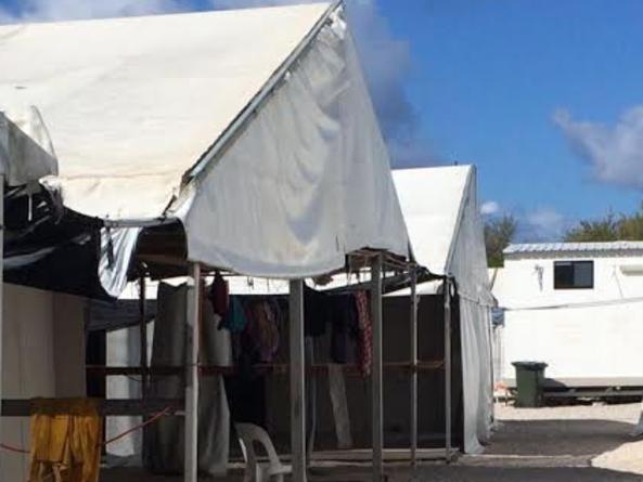 Tents in Australia’s Refugee Processing Centre on Nauru.