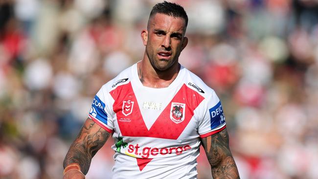 SYDNEY, AUSTRALIA - APRIL 18: Paul Vaughan of the Dragons looks on during the round six NRL match between St George Illawarra Dragons and New Zealand Warriors at Netstrata Jubilee Stadium on April 18, 2021 in Sydney, Australia. (Photo by Speed Media/Icon Sportswire via Getty Images)