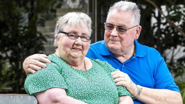 Cystic fibrosis patient Reva Blowfield with her husband Tim. Picture: Aaron Francis / Herald Sun