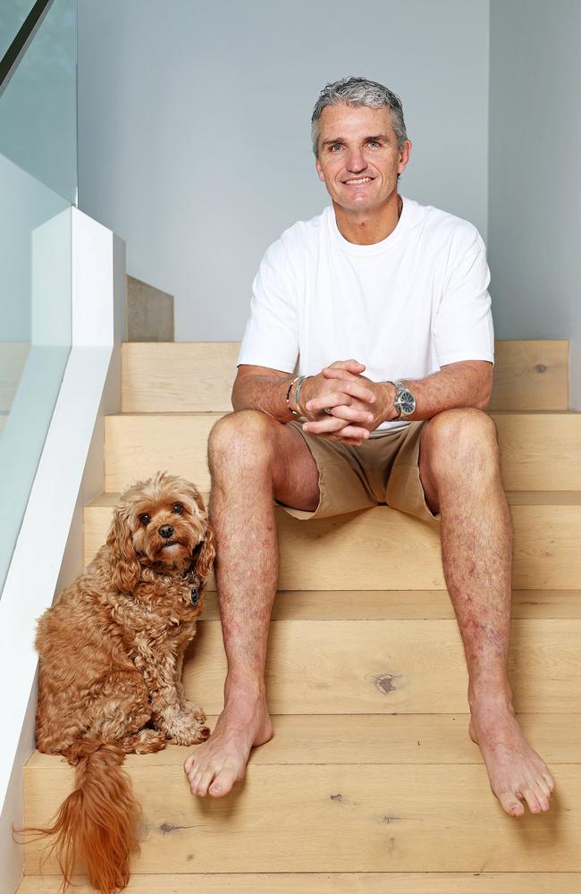 Four consecutive Grand Final wins ... Ivan Cleary relaxing at home last week after Penrith’s championship win. Picture: Tim Hunter.