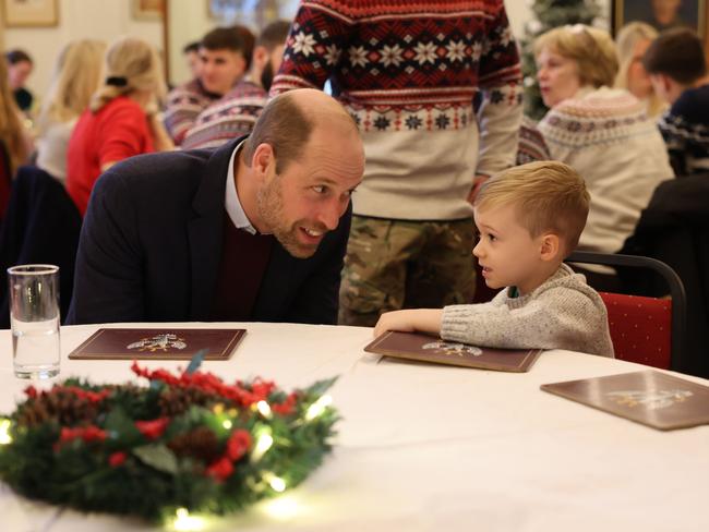 Prince William chatted with young and old during the Christmas celebration at Picton Barracks. Picture: WPA Pool/Getty Images