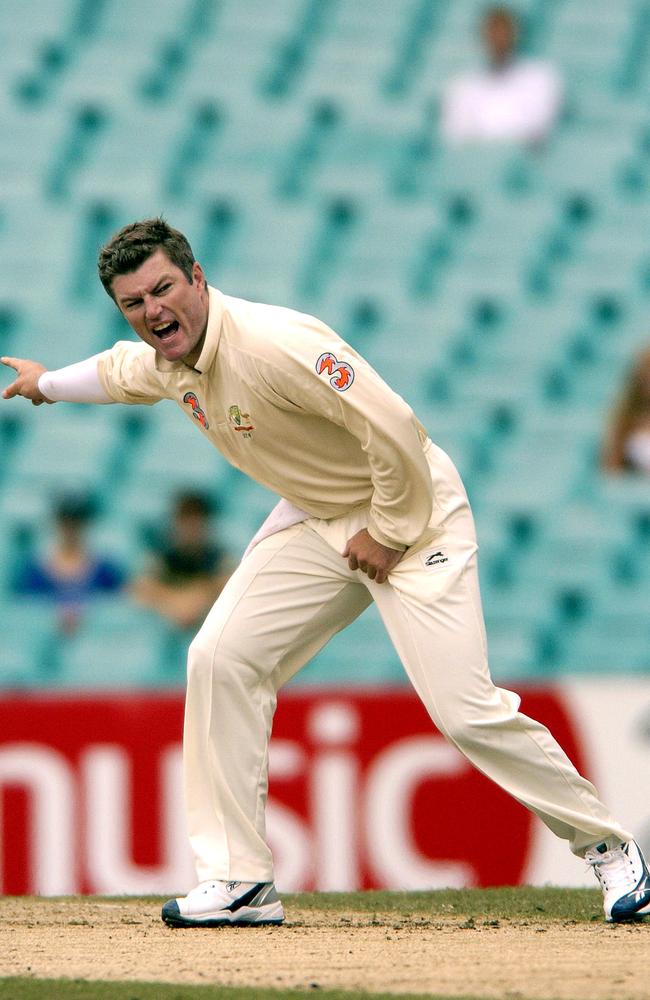 Test cricketer MacGill in action against South Africa in 2006. Picture: AAP Image/Dean Lewins