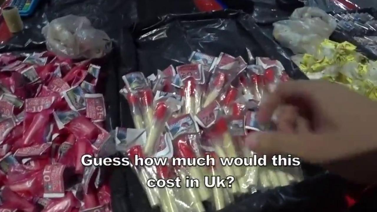 Timmy Karter filmed the open-air drug market in a notorious favela in Rio de Janeiro. Picture: Twitter / TimmyKarter