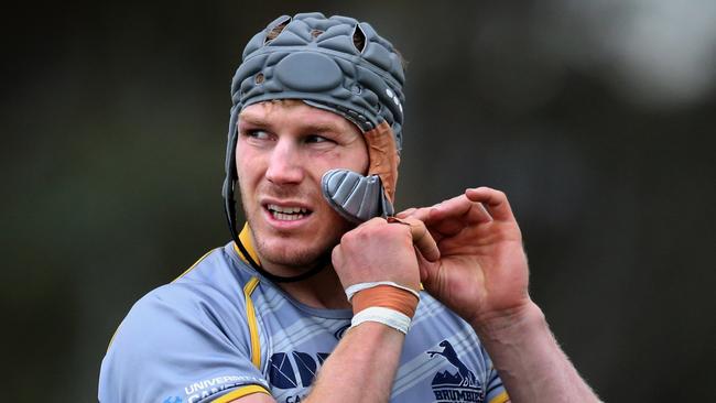 David Pocock trains with the Brumbies in Canberra this afternoon.