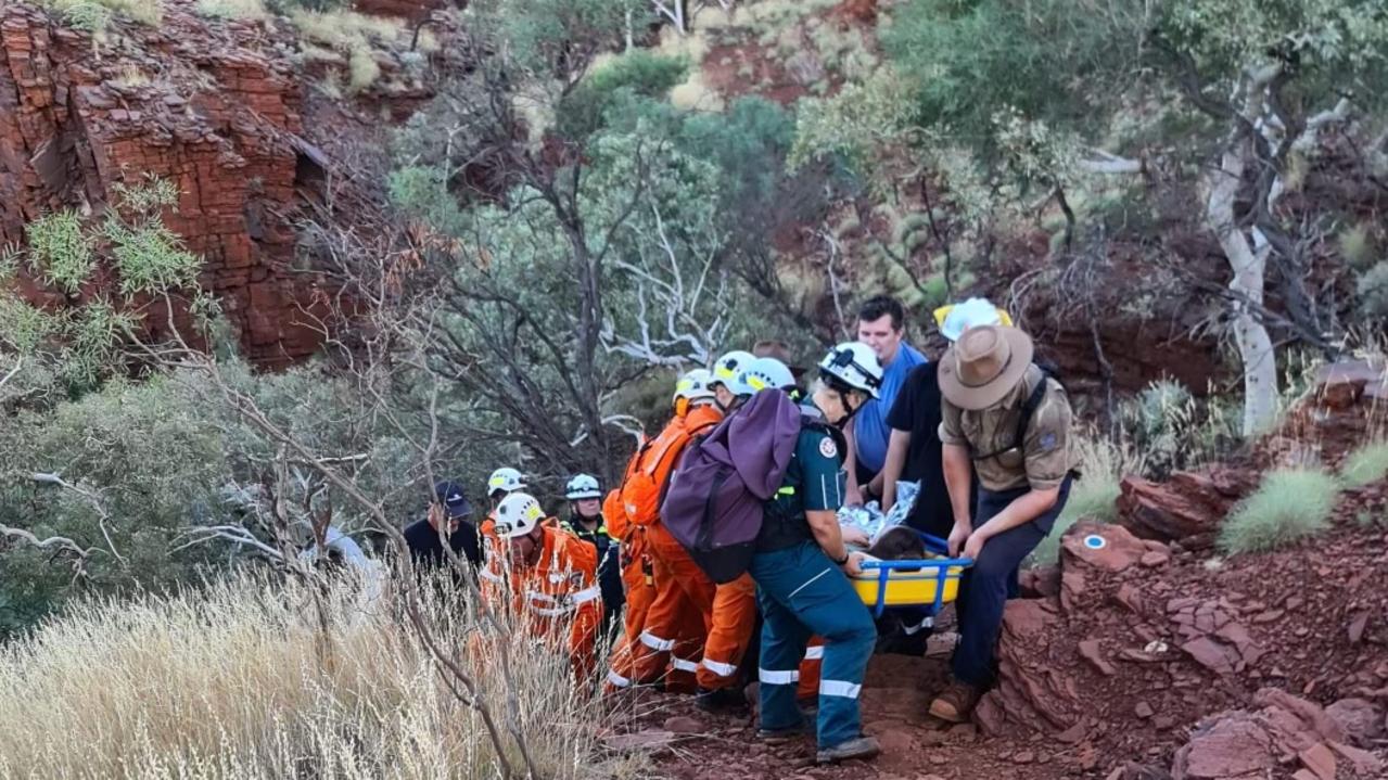 An off-duty doctor carrying a first-aid kit likely saved the mother’s life after he came across the desperate family. Picture: DFES WA