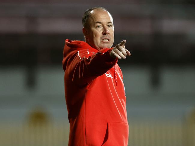 Coach Scott Gowans during Sydney Swans AFLW training session at North Sydney Oval on 25th August, 2022 ahead of their first match there this week. Photo by Phil Hillyard(Image Supplied for Editorial Use only - **NO ON SALES** - Â©Phil Hillyard )