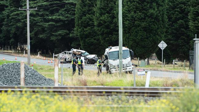 Fatal accident on School Road, Corio. Picture: Brad Fleet