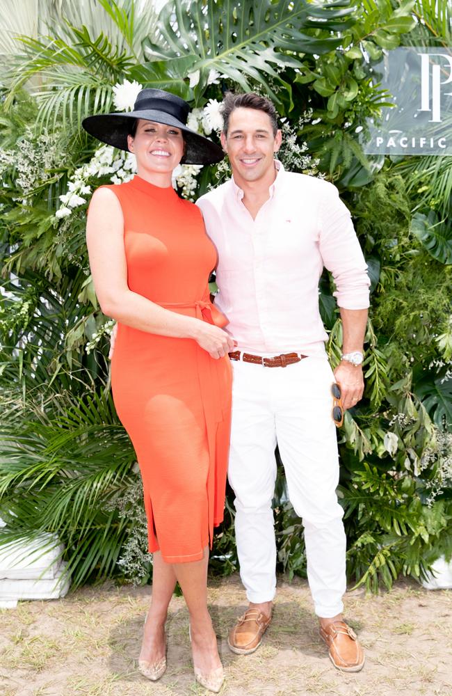 Nicole and Billy Slater at the Magic Millions Polo on the Gold Coast. Picture by Luke Marsden.