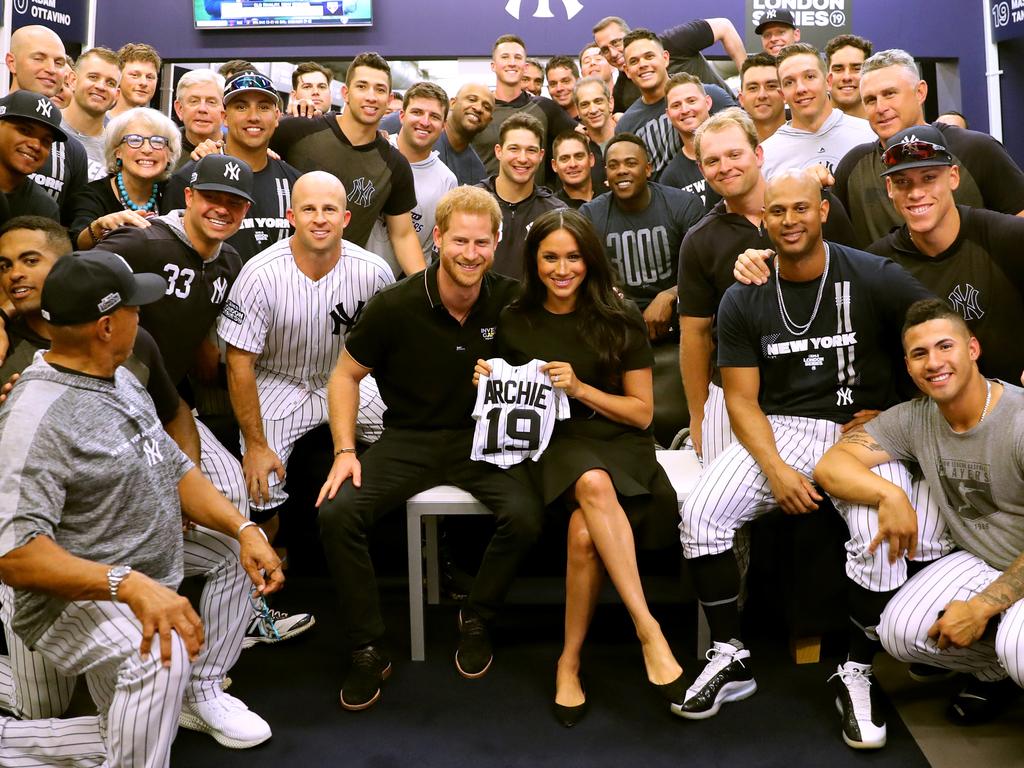 A personalised baseball jersey hand-delivered by the New York Yankees, like any other normal kid. Picture: Chris Jackson/Invictus Games Foundation via Getty Images