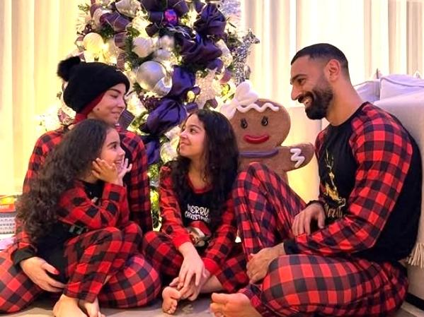 Mohamed Salah shared the sweet image on Christmas Day. Photo: Instagram.