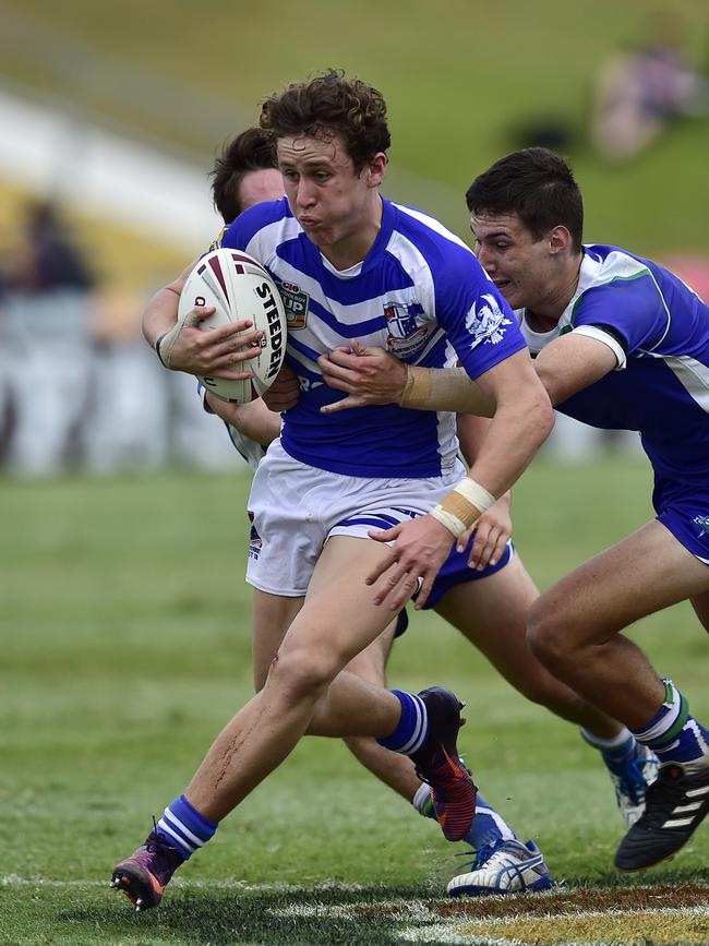 Adam Cook playing for Ignatius Park College against The Cathedral School, Rockhampton, at 1300SMILES Stadium in 2017. Picture: Wesley Monts