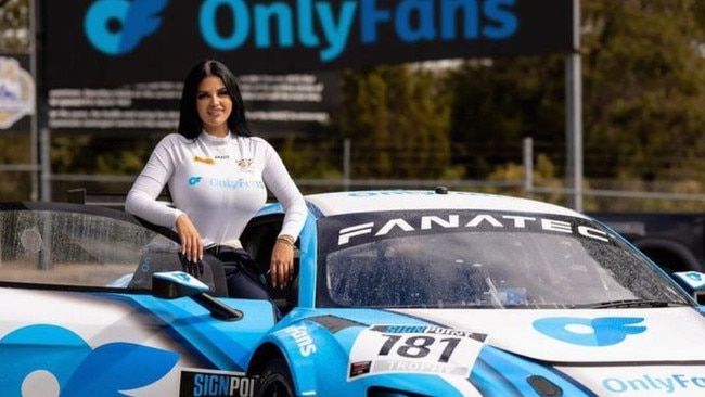 Racing driver Renee Gracie on the track in Perth.