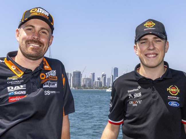 Jack Le Brocq and Matt Payne ahead of the 2023 Boost Mobile Gold Coast 500, Event 11 of the Repco Supercars Championship. Picture: Mark Horsburgh