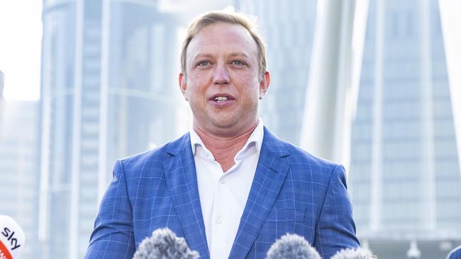 Premier Steven Miles at the opening of the Neville Bonner Bridge as part of the launch of Queen’s Wharf and the Star Grand Casino. Picture: Richard Walker