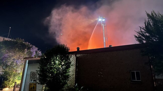 No people were injured or were inside the building at the time of the fire. Picture: FRNSW