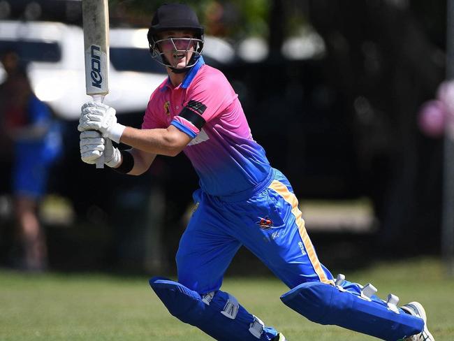 Dylan Brasher during his 136 against Waratah earlier in the season. Picture: NT Cricket.