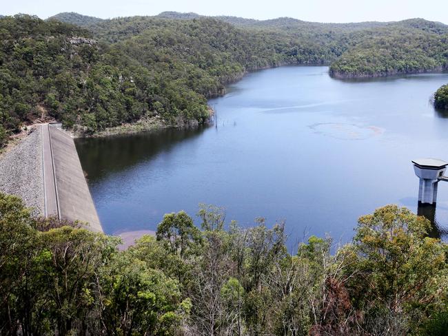 Mangrove Creek Dam is the coast’s largest dam. Picture: Peter Clark