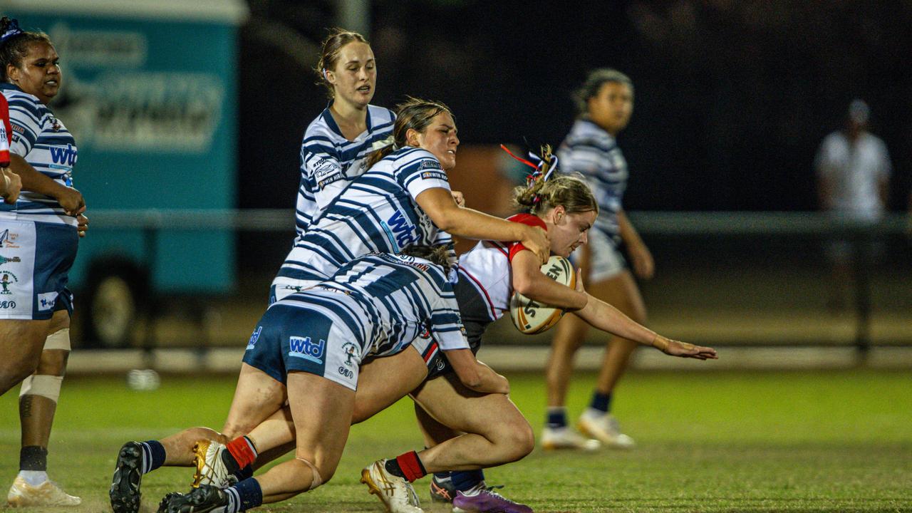 Kiyanah Toy of the Litchfield Bears against the Darwin Brothers in the 2023 NRL NT prelim final. Picture: Pema Tamang Pakhrin